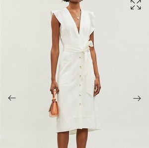 Reiss linen blend dress